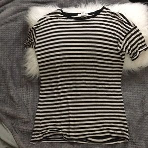 Stripped black and white dress